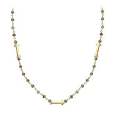 CHG-203-LB-18" 18K Gold Overlay Necklace With Labradorite Beads Bali Designs Inc
